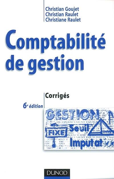 Comptabilité de gestion : corrigés