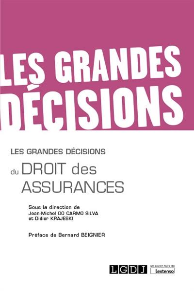 Les grandes décisions du droit des assurances