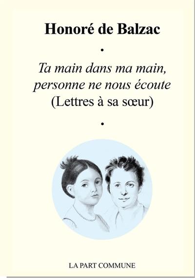 Ta main dans ma main, personne ne nous écoute : lettres à sa soeur