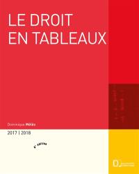 Le droit en tableaux : constitution, civil, procédure civile, commercial, monétaire et financier, consommation, procédures civiles d'exécution, organisation judiciaire : 2017-2018