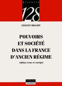 Pouvoirs et société dans la France d'Ancien Régime