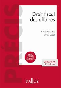 Droit fiscal des affaires : 2022-2023