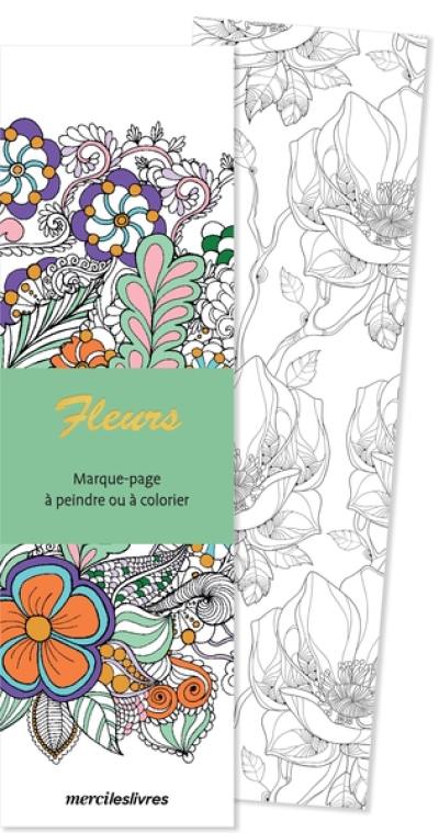 Fleurs : marque-page à peindre ou à colorier