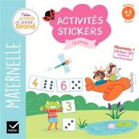 Chiffres : maternelle moyenne section, 4-5 ans : activités stickers