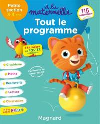 A la maternelle, petite section, 3-4 ans : tout le programme