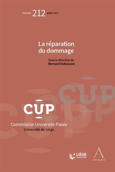 La réparation du dommage