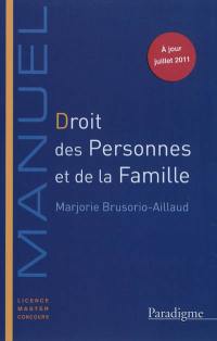 Droit des personnes et de la famille