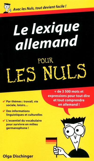 Le lexique allemand pour les nuls