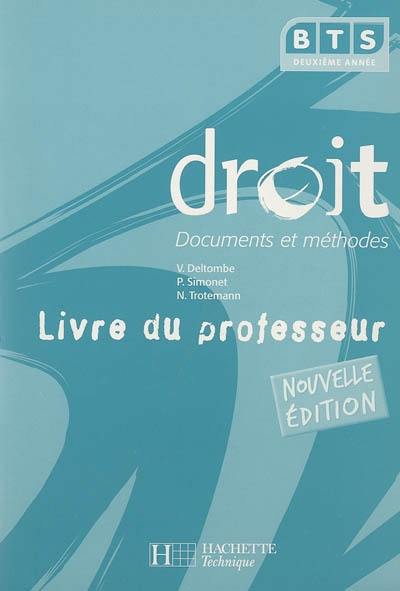 Droit BTS 2e année : livre du professeur