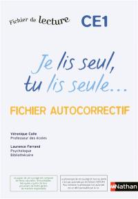 Je lis seul, tu lis seule CE1 : fichier autocorrectif