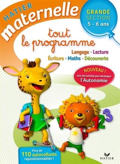 Tout le programme : grande section 5-6 ans