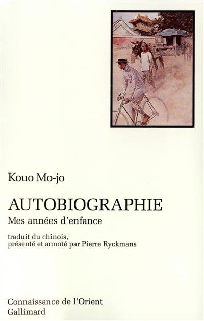 Autobiographie : mes années d'enfance