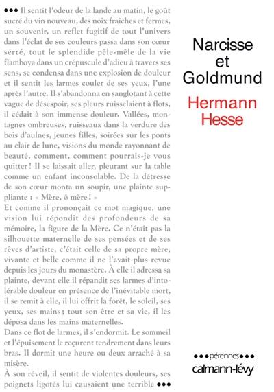 Narcisse et Goldmund : récit