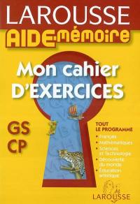 Aide-mémoire, mon cahier d'exercices GS, CP