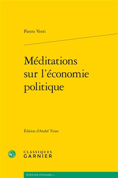 Méditations sur l'économie politique