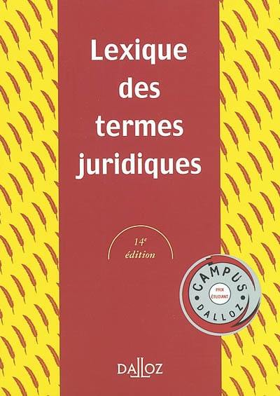 Lexique des termes juridiques