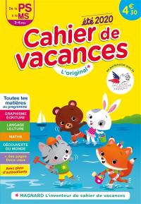 Cahier de vacances de la PS à la MS, 3-4 ans : toutes les matières au programme : été 2020