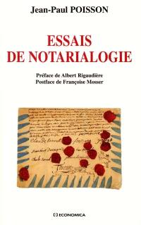 Essais de notarialogie