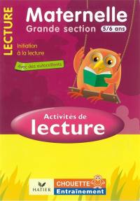 Activités de lecture, maternelle grande section, 5-6 ans : initiation à la lecture : avec des autocollants