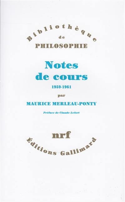 Notes de cours, 1959-1961