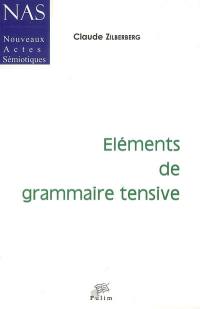 Eléments de grammaire tensive