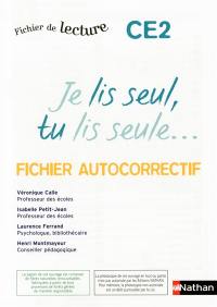 Je lis seul, tu lis seule CE2 : fichier autocorrectif