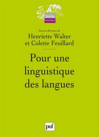 Pour une linguistique des langues