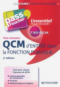 QCM d'entrée dans la fonction publique : tous concours