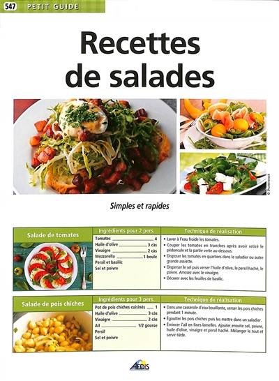 Recettes de salades : simples et rapides