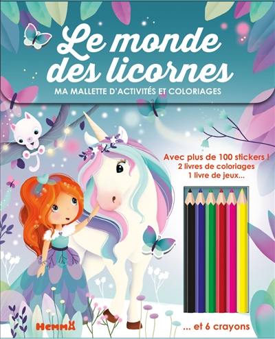 Le monde des licornes : ma mallettes d'activités et coloriages