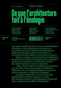 Ce que l'architecture fait à l'écologie