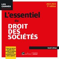 L'essentiel du droit des sociétés : 2023-2024