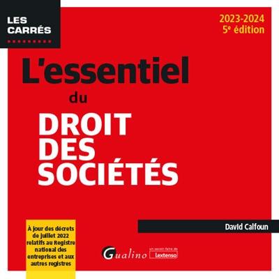 L'essentiel du droit des sociétés : 2023-2024