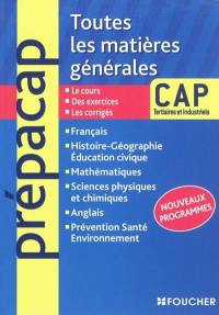 Toutes les matières générales, CAP : nouveaux programmes