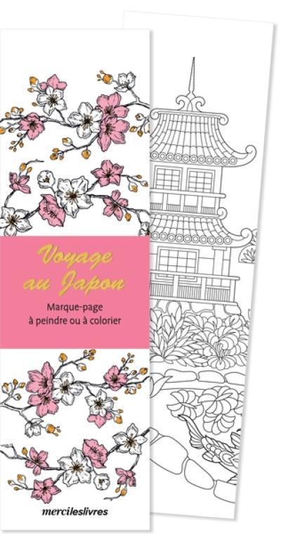 Voyage au Japon : marque-page à peindre ou à colorier