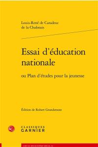 Essai d'éducation nationale ou Plan d'études pour la jeunesse