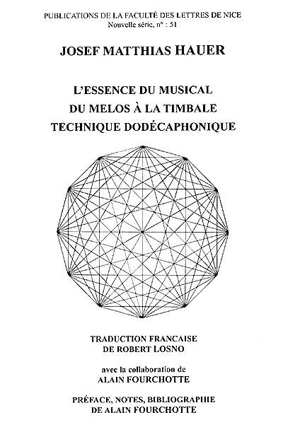 L'essence du musical. Du melos à la timbale. Technique dodécaphonique