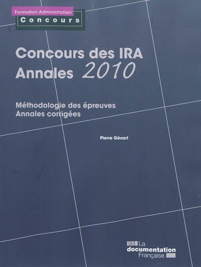 Concours des IRA : annales 2010 : épreuves écrites