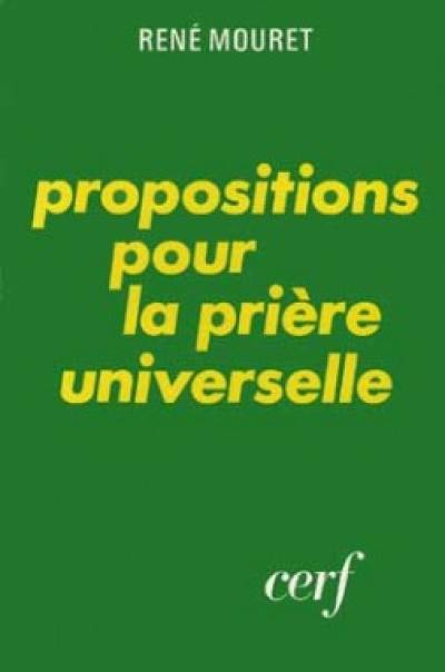 Propositions pour la prière universelle