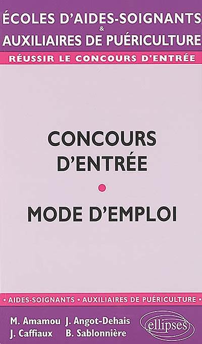 Concours d'entrée, mode d'emploi