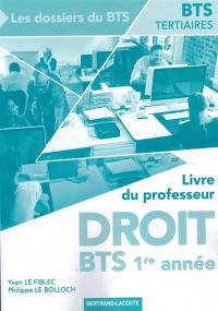 Droit BTS 1re année : livre du professeur