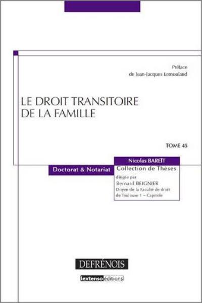 Le droit transitoire de la famille