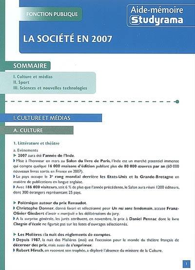 La société en 2007