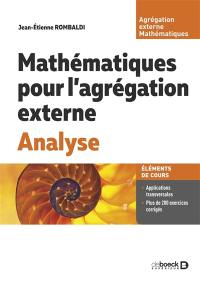 Mathématiques pour l'agrégation externe. Analyse