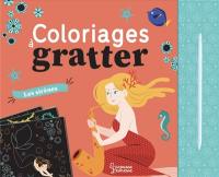 Les sirènes : coloriages à gratter