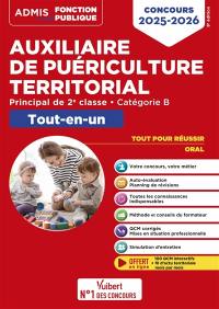 Auxiliaire de puériculture territorial : principal de 2e classe, catégorie B : tout-en-un, concours 2025-2026