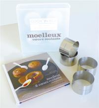 Cook'in box. Moelleux & coeurs coulants : 26 recettes + 4 cercles de cuisson