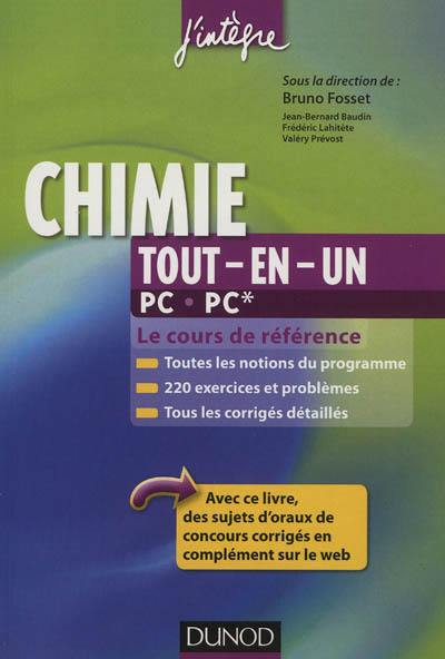 Chimie tout-en-un PC, PC* : le cours de référence