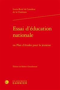 Essai d'éducation nationale ou Plan d'études pour la jeunesse