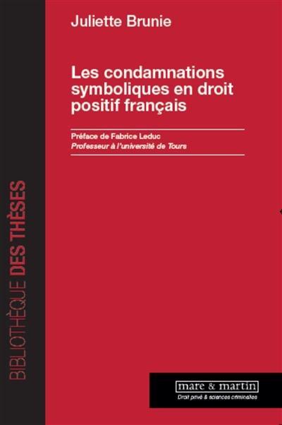 Les condamnations symboliques en droit positif français